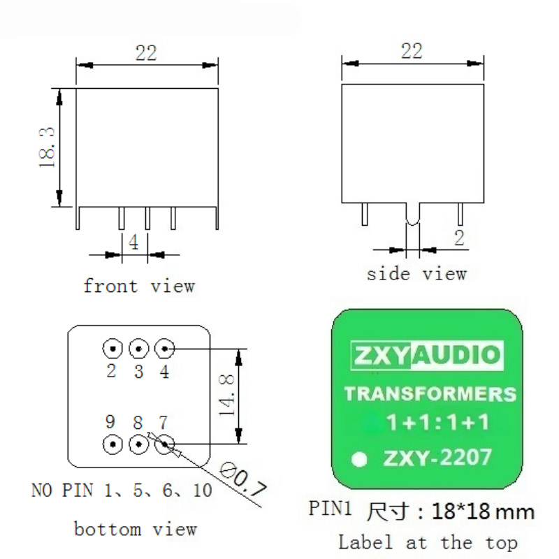 方形ZXY2207 · 2